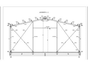 Stålstomme 12x24 meter - 288 m2
