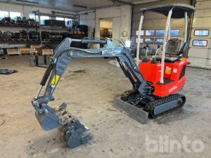 Minigrävare + 3 skopor Everun ERE10Pro 7 timmar