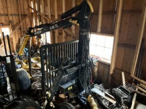 Skogsvagn med kran och grip Mohedavagnen  95