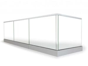 Glasräcke 18 meter stolpfritt (nytt)