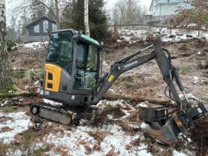 Minigrävare med redskap Volvo EC18D